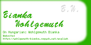 bianka wohlgemuth business card